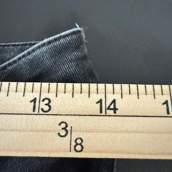 🟣🟣 Free People Womens Distressed Dark Wash Straight Jeans Size 26 - Picture 10 of 10